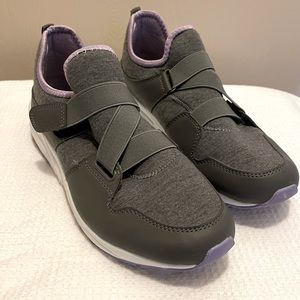 Capsule Athletic Gray and Purple Velcro Sneakers Size 10